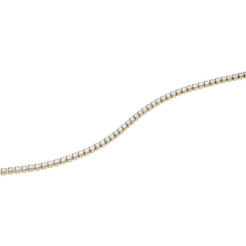 Daniel Wellington gold tennis bracelet featuring a shimmering row of individually set crystals on durable stainless steel.