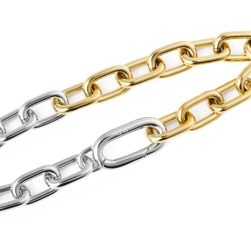 Daniel Wellington Contrast Link Bracelet Two Tone Gold