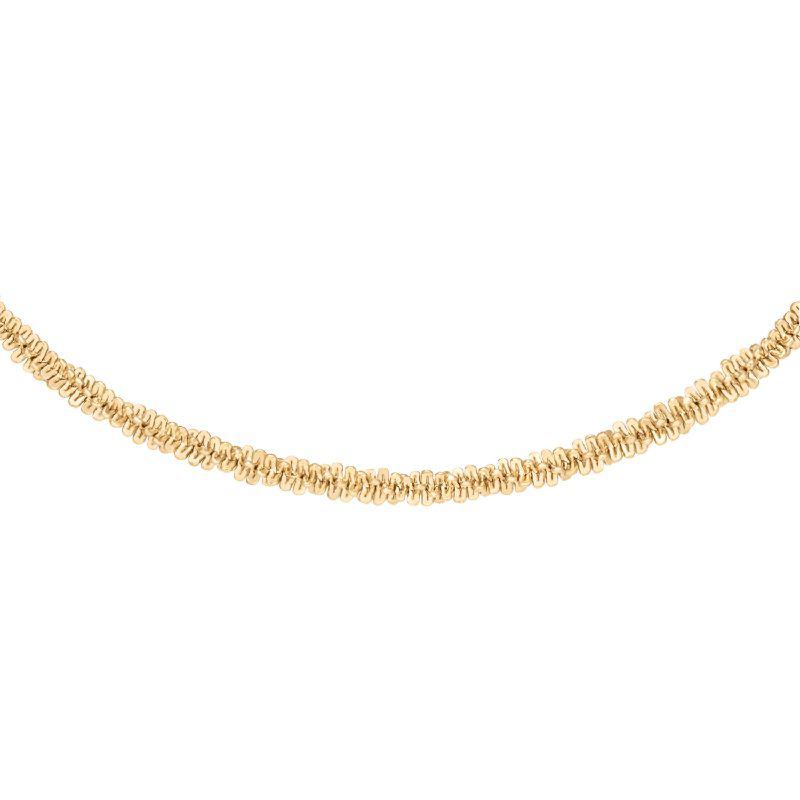 Daniel Wellington Elan Twisted Chain Necklace in gold-plated stainless steel with a sophisticated, textured link design.