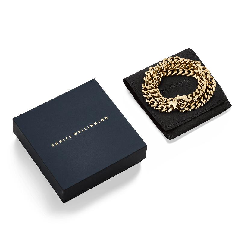 Daniel Wellington Elegant Gold Bold Ellipse Cuban Chain Necklace