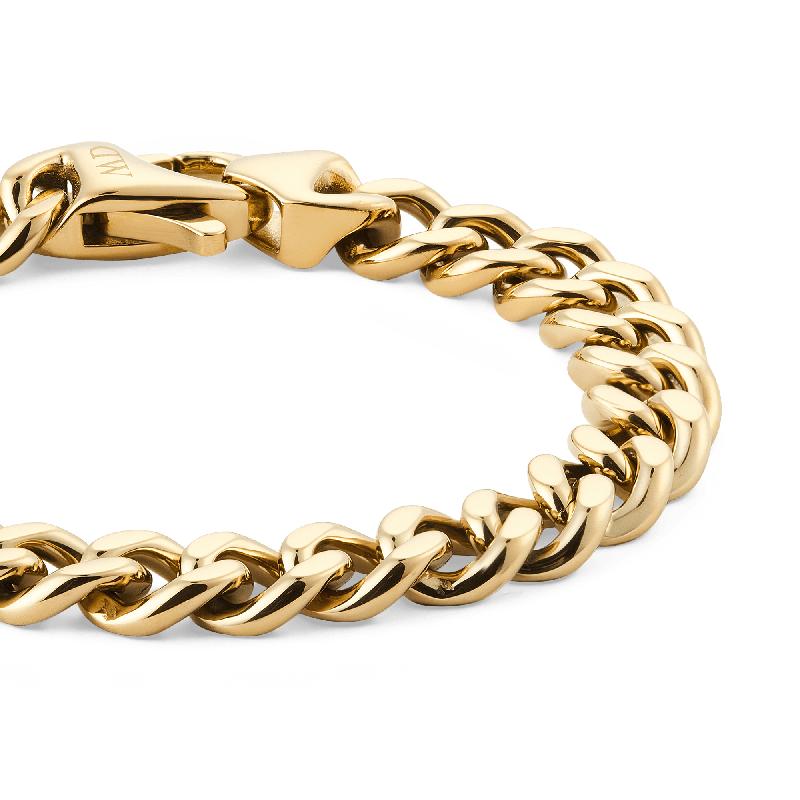 Daniel Wellington Gold Ellipse Cuban Chain Bracelet