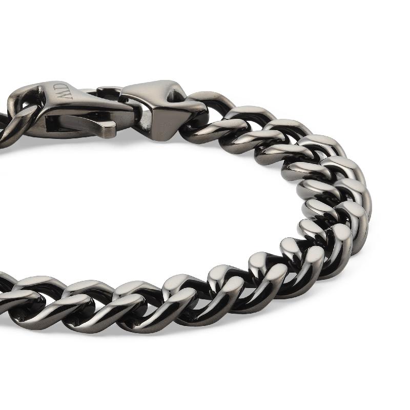 Daniel Wellington Graphite Ellipse Cuban Chain Bracelet