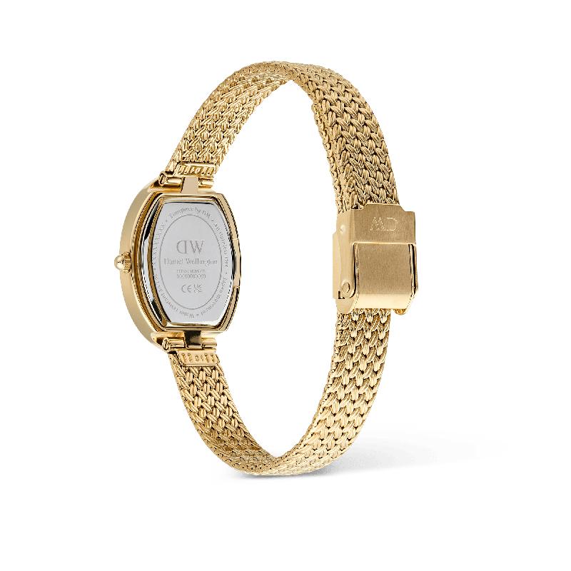 Daniel Wellington Juliette Braided Mesh White Sunray Gold Watch