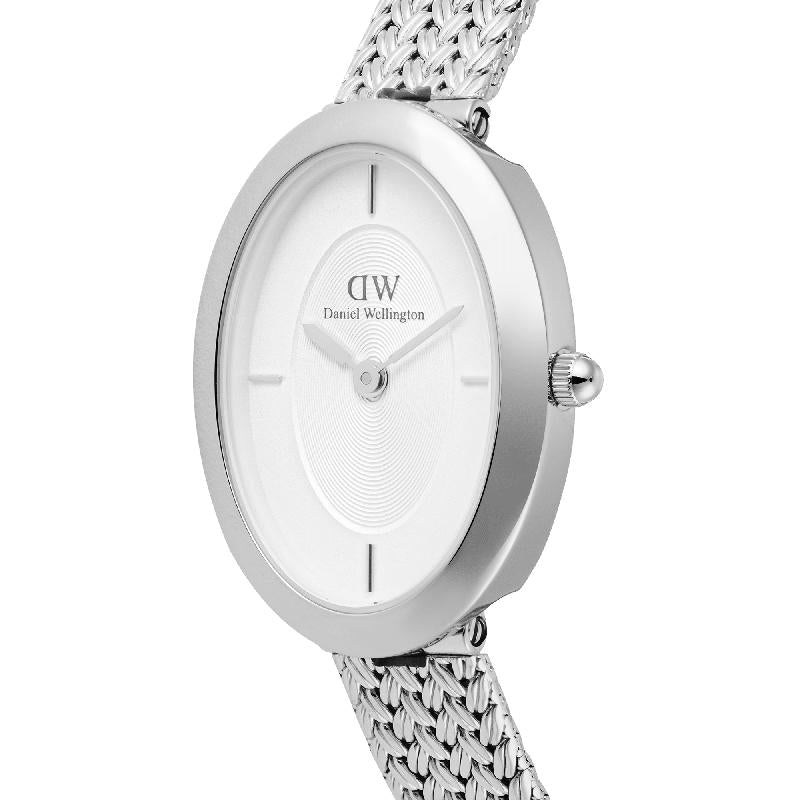 Daniel Wellington Juliette Braided Mesh White Sunray Silver Watch