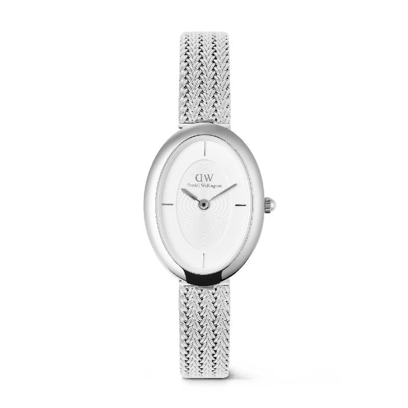 Daniel Wellington Juliette Braided Mesh White Sunray Silver Watch