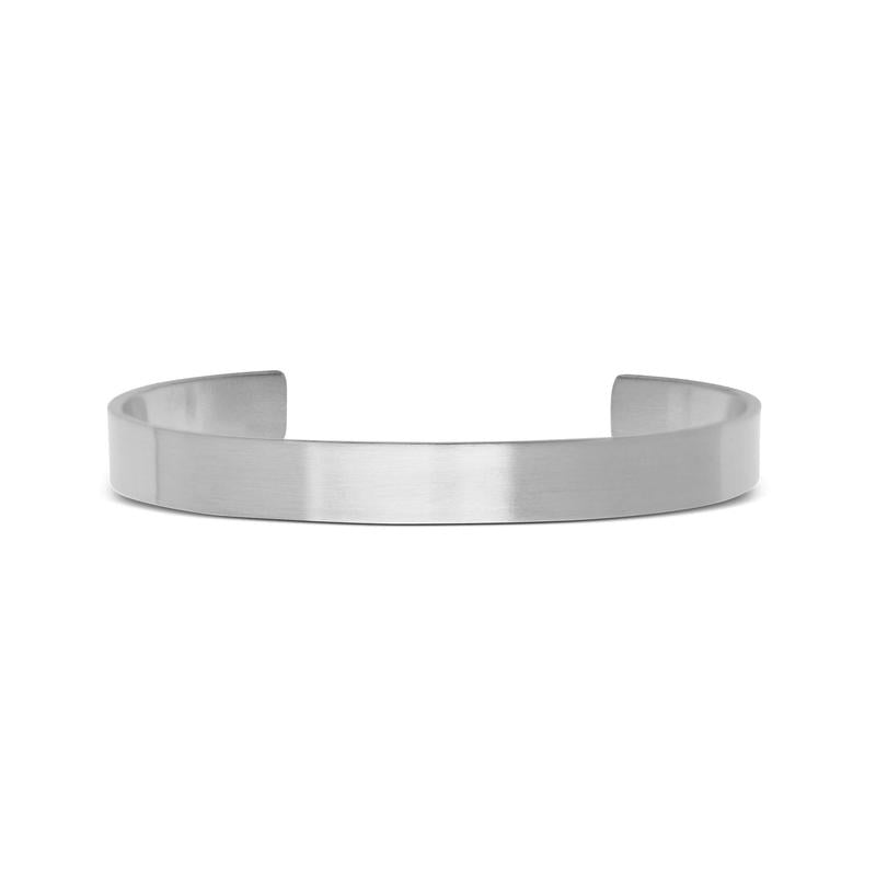 Daniel Wellington Line Cuff Brushed Silver Bangle