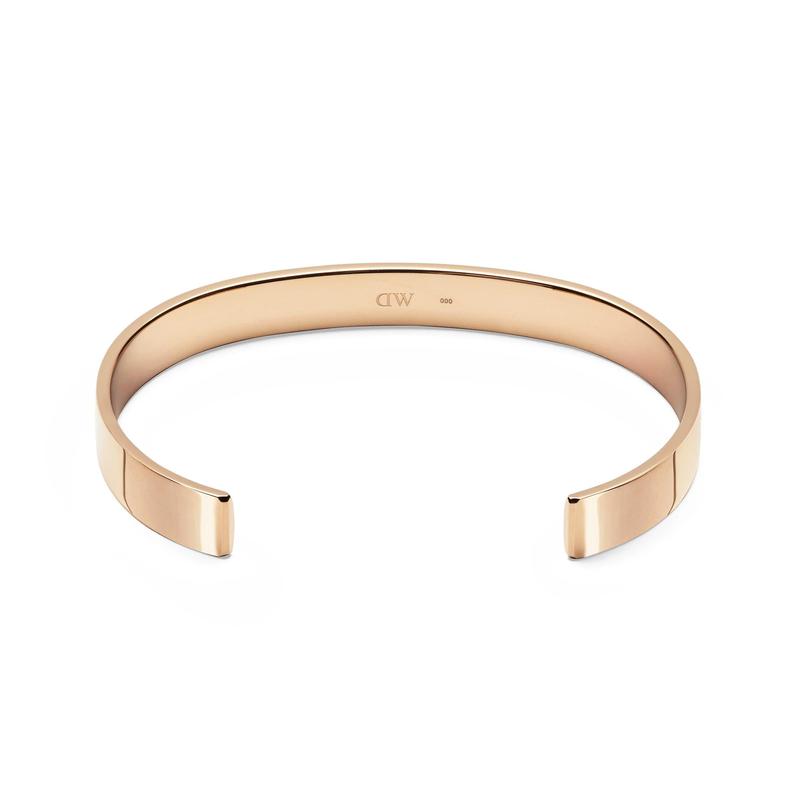 Daniel Wellington Line Cuff Polished Rose Gold Bangle