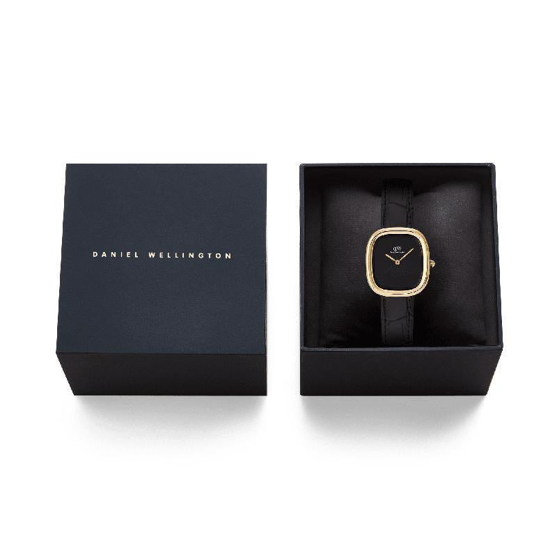 Daniel Wellington Margot Onyx Ceramic Gold Watch