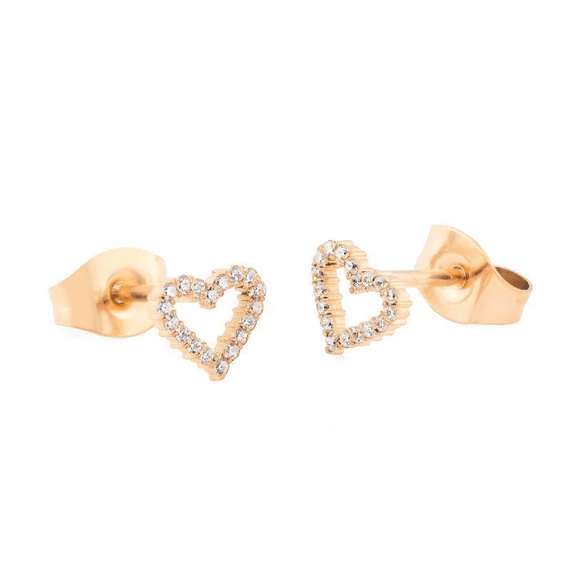 Daniel Wellington Mirelle Rose Gold Heart Earrings