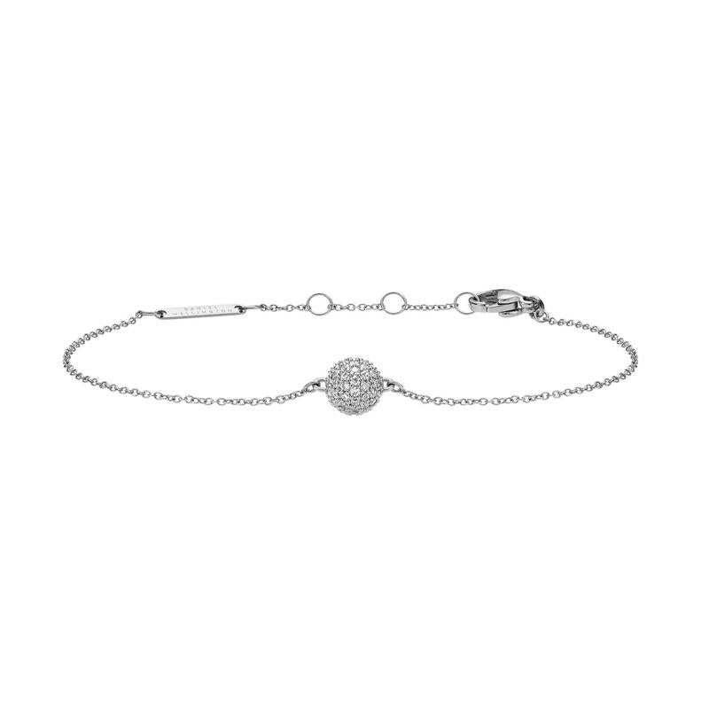 Daniel Wellington Pavé Crystal Pendant Bracelet Silver