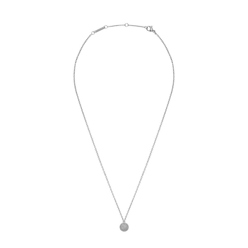 Daniel Wellington Pavé Crystal Pendant Necklace Silver
