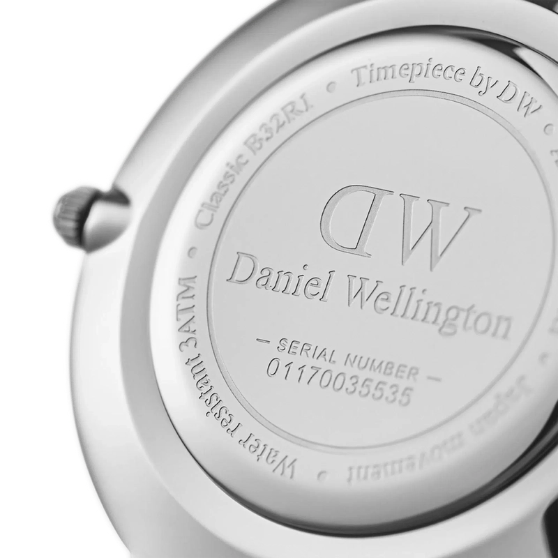 Daniel Wellington Petite Bristol Silver Black 32mm Watch
