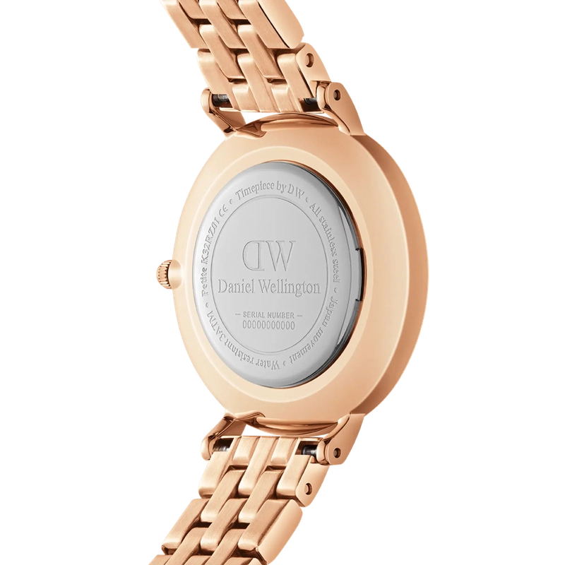 Daniel Wellington Petite Lumine 5-Link White Mother of Pearl Rose Gold 28mm Watch