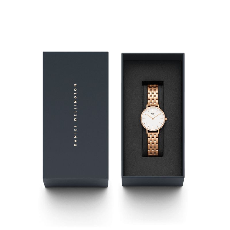 Daniel Wellington Petite Lumine Bezel 5-Link Melrose 28mm