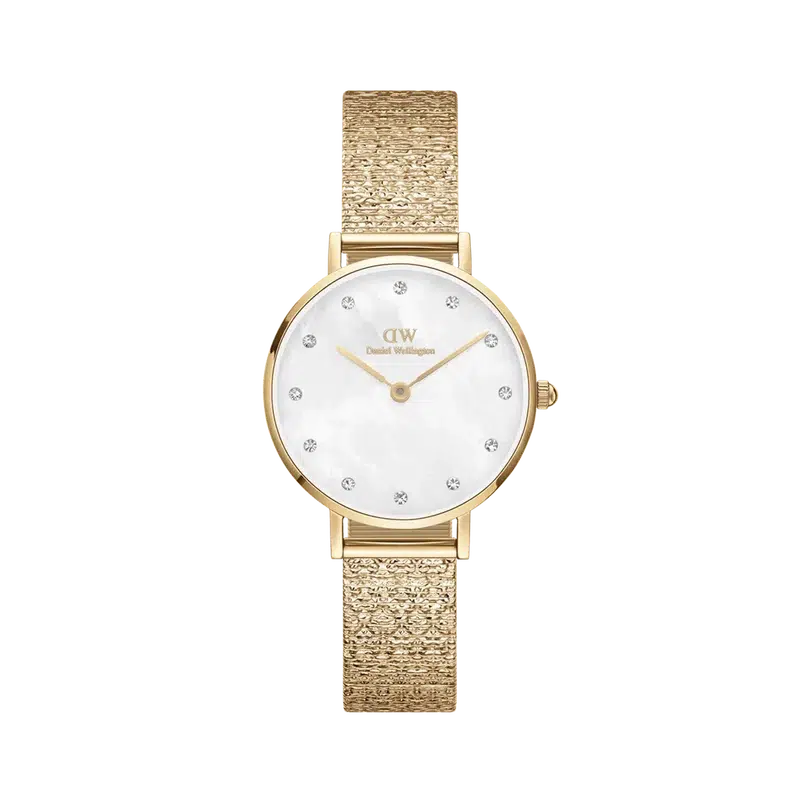 Daniel Wellington Petite Lumine Pressed Piano Gold Watch 28mm