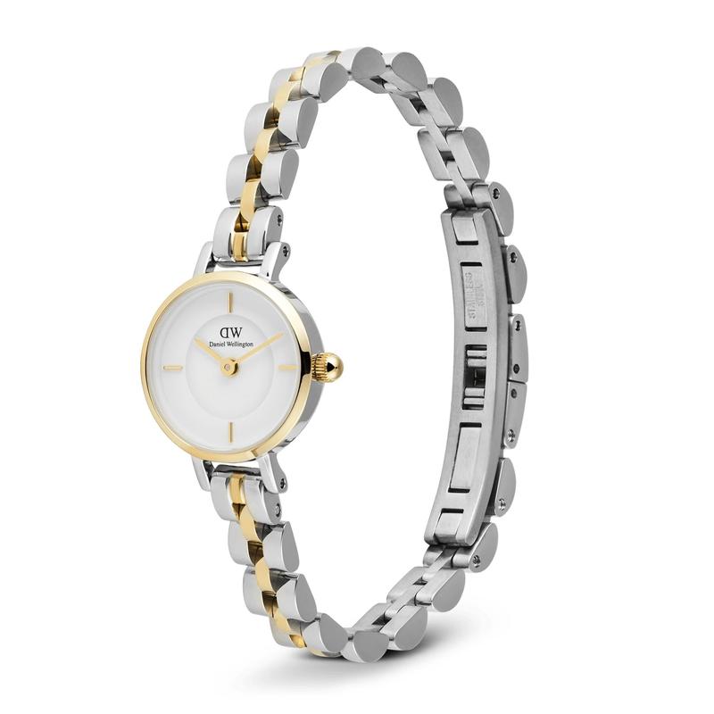 Daniel Wellington Petite Mini Arch 3-Link Two Tone Gold Watch