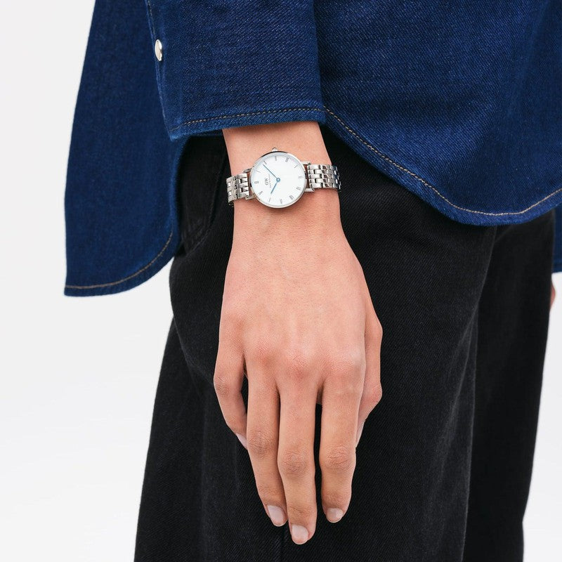 Daniel Wellington Petite Roman Numerals 5-Link Silver 28mm Watch