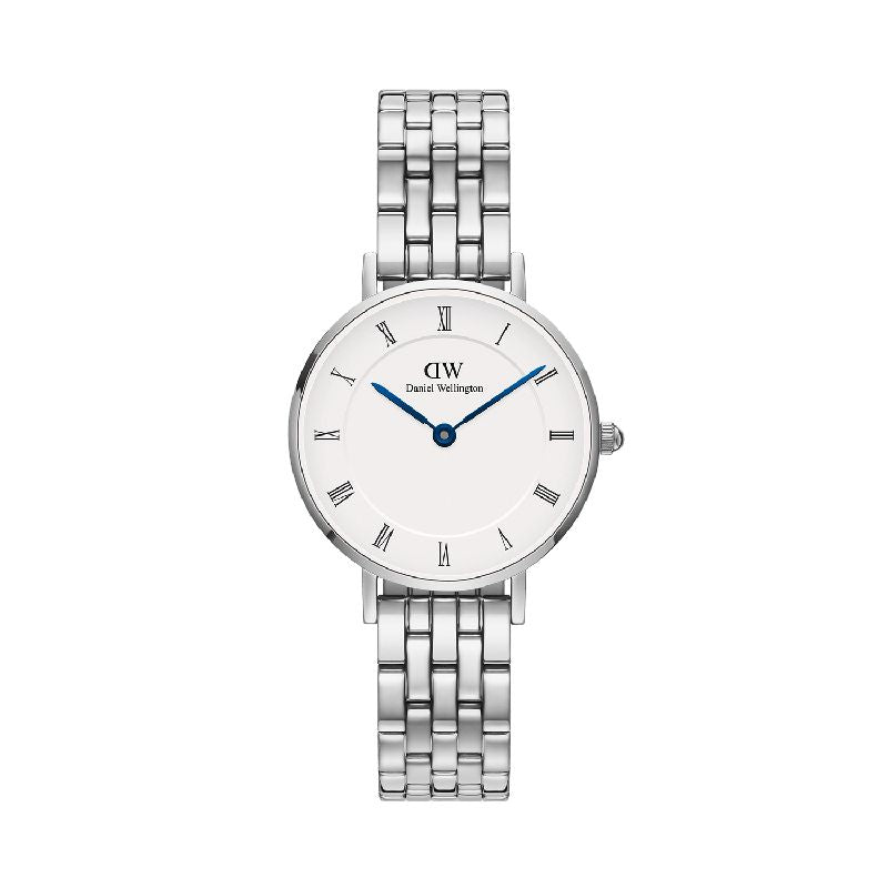Daniel Wellington Petite Roman Numerals 5-Link Silver 28mm Watch