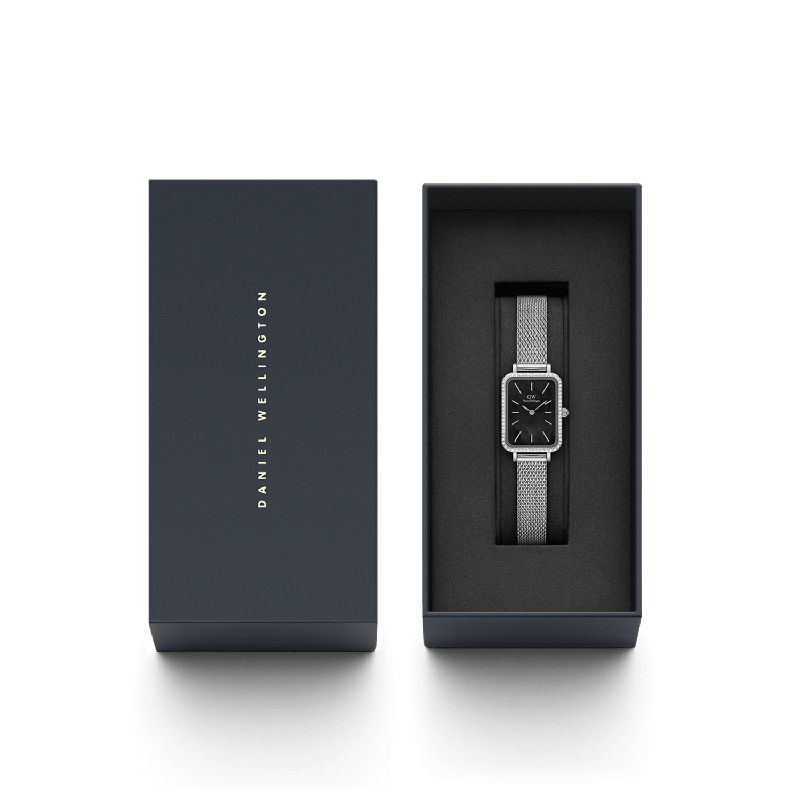 Daniel Wellington Quadro Lumine Bezel Sterling Black MOP 26mm
