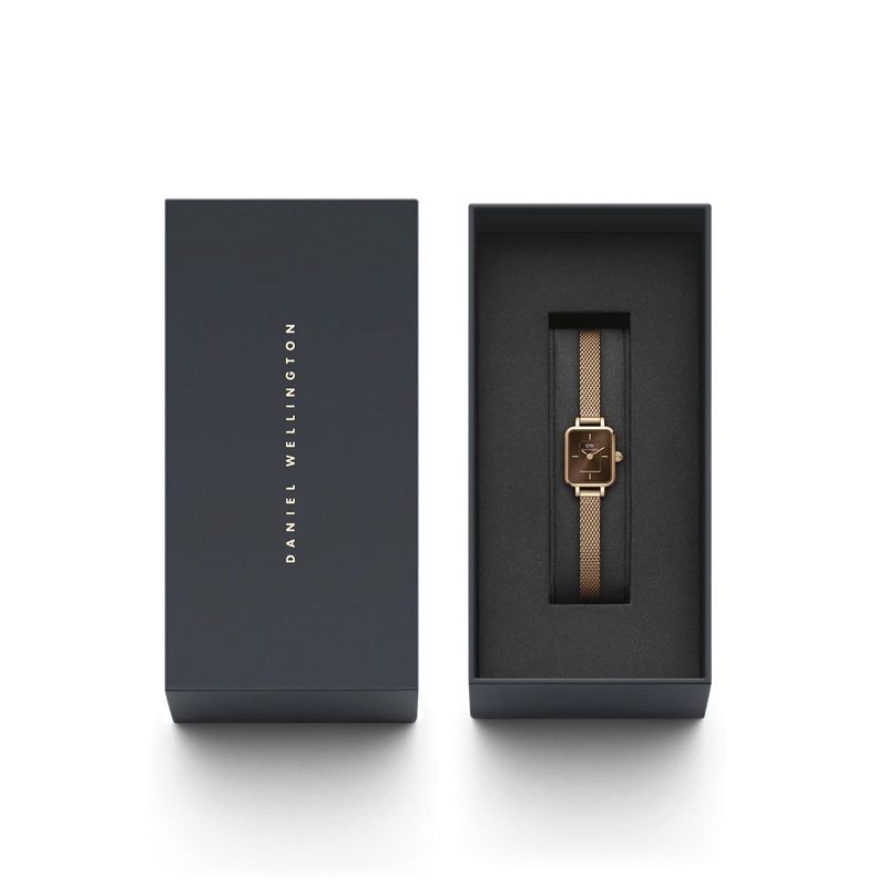 Daniel Wellington Quadro Mini-Amber Amber Sunray Rose Gold 15.4x18.2 Watch