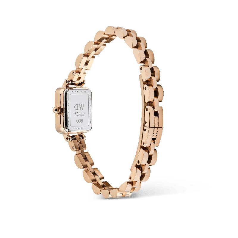 Daniel Wellington Quadro Mini Arch 3-Link Onyx Sunray Rose Gold Watch