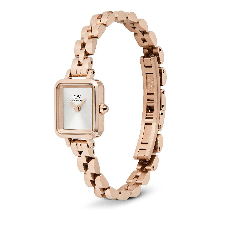 Daniel Wellington Quadro Mini Arch 3-Link Rose Gold Watch