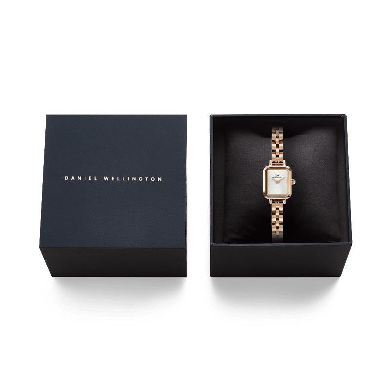 Daniel Wellington Quadro Mini Arch 3-Link Rose Gold Watch