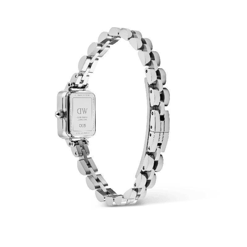 Daniel Wellington Quadro Mini Arch 3‑Link Silver Watch