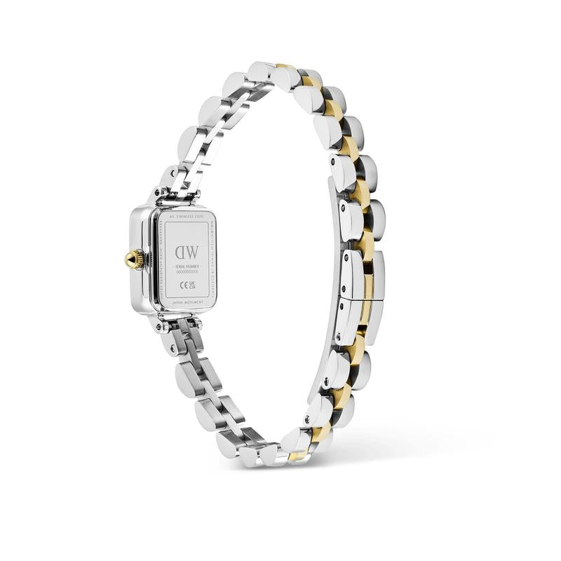 Daniel Wellington Quadro Mini Arch 3-Link Two Tone Gold Watch