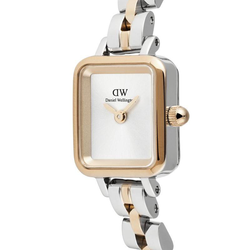 Daniel Wellington Quadro Mini Arch 3-Link Two Tone Rose Gold Watch