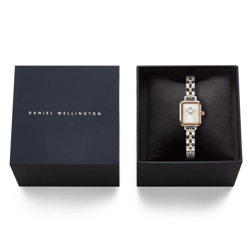 Daniel Wellington Quadro Mini Arch 3-Link Two Tone Rose Gold Watch