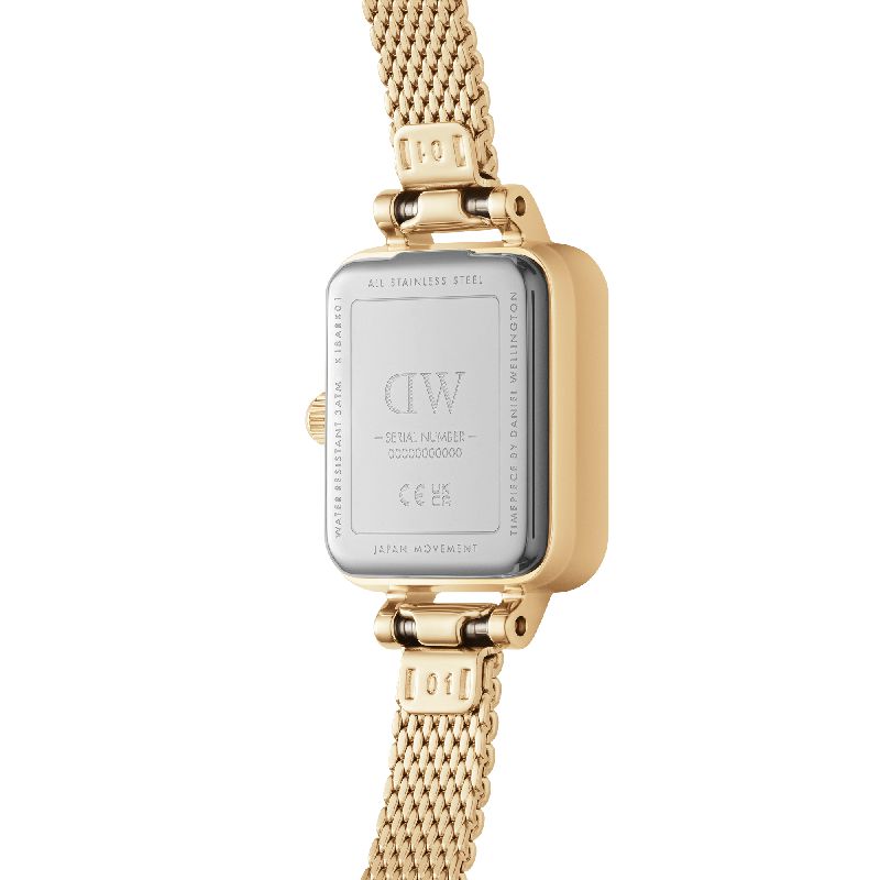 Daniel Wellington Quadro Mini Lumine Bezel Gold Watch