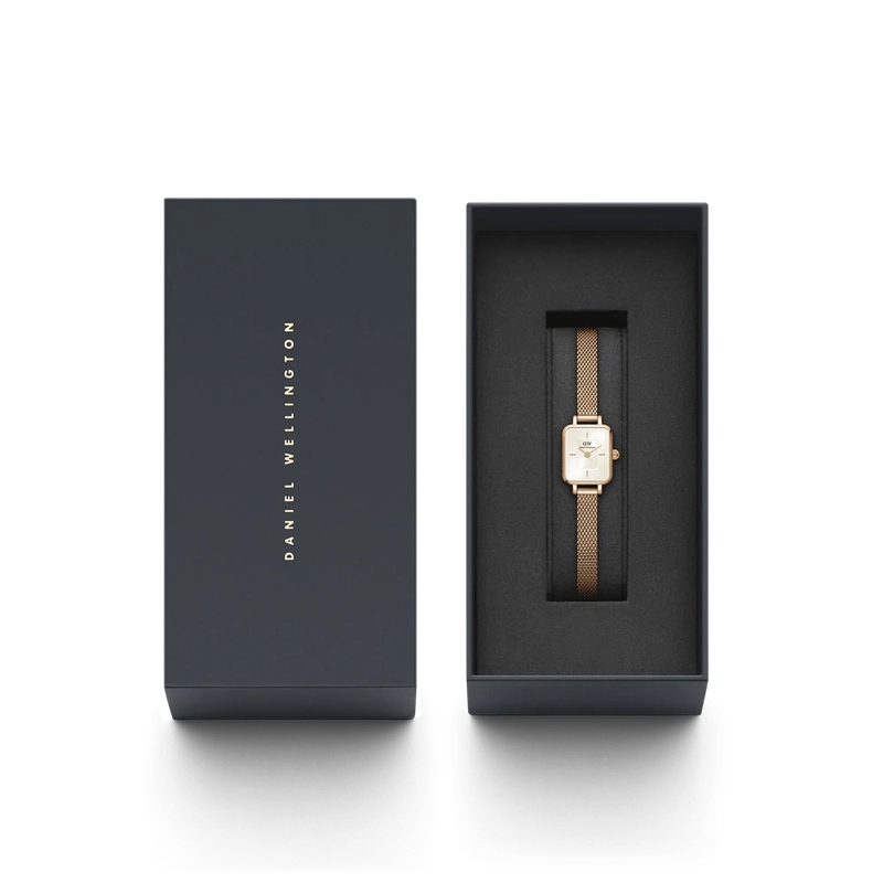 Daniel Wellington Quadro Mini Melrose Champagne Sunray Rose Gold 15.4x18.2 Watch
