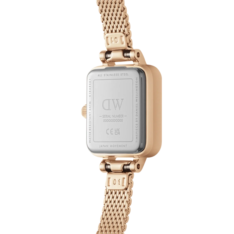 Daniel Wellington Quadro Mini Melrose Champagne Sunray Rose Gold 15.4x18.2 Watch