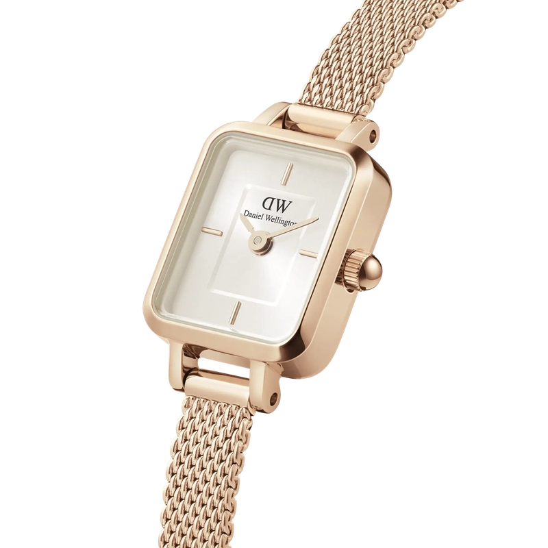 Daniel Wellington Quadro Mini Melrose Champagne Sunray Rose Gold 15.4x18.2 Watch