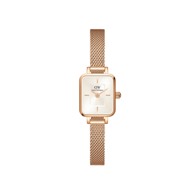 Daniel Wellington Quadro Mini Melrose Champagne Sunray Rose Gold 15.4x18.2 Watch