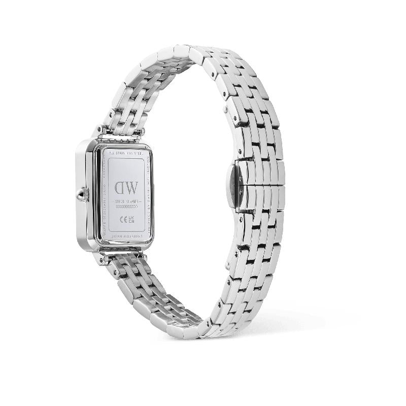 Daniel Wellington Quadro Roman Numerals Silver Mesh Watch