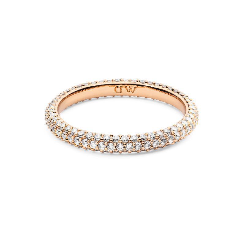 Daniel Wellington Rose Gold 3mm Pavé Diamond-Cut Ring