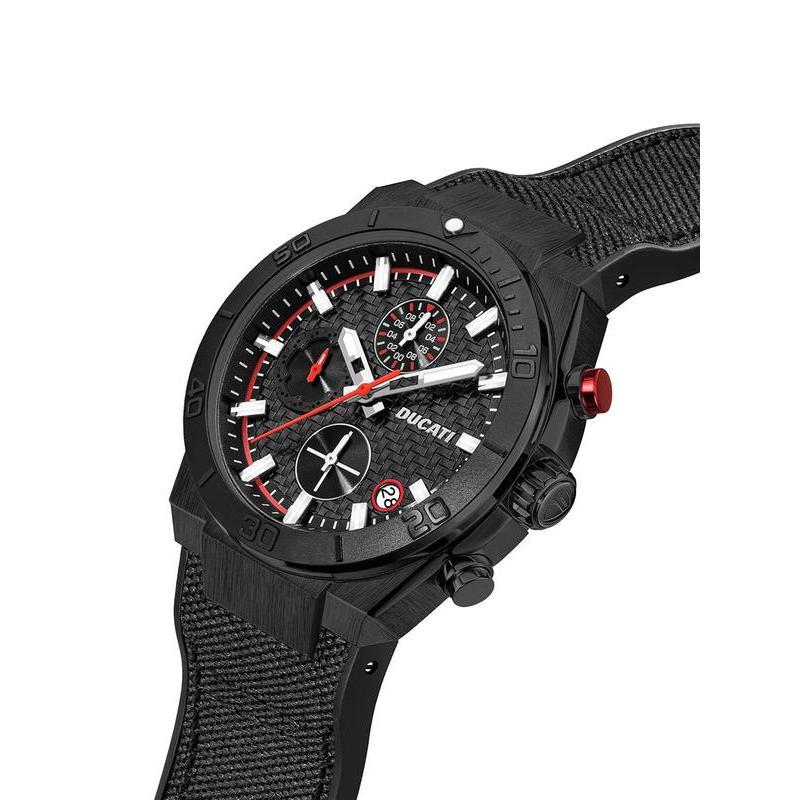 Ducati Black Dial Chronograph Men's Watch