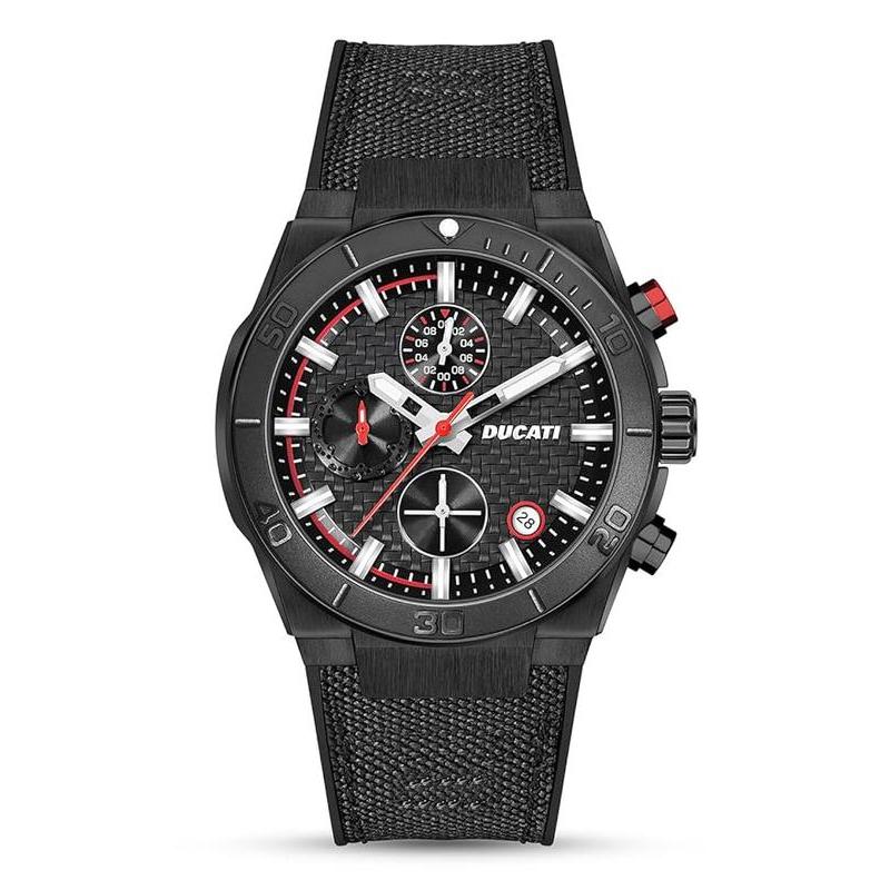 Ducati Black Dial Chronograph Men's Watch