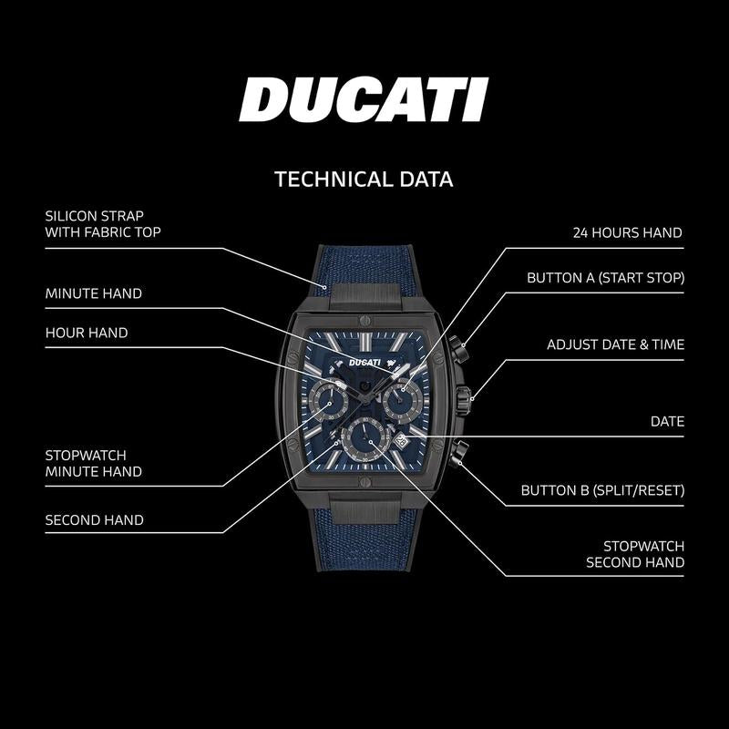Ducati Blue Dial Chronograph Men's Watch