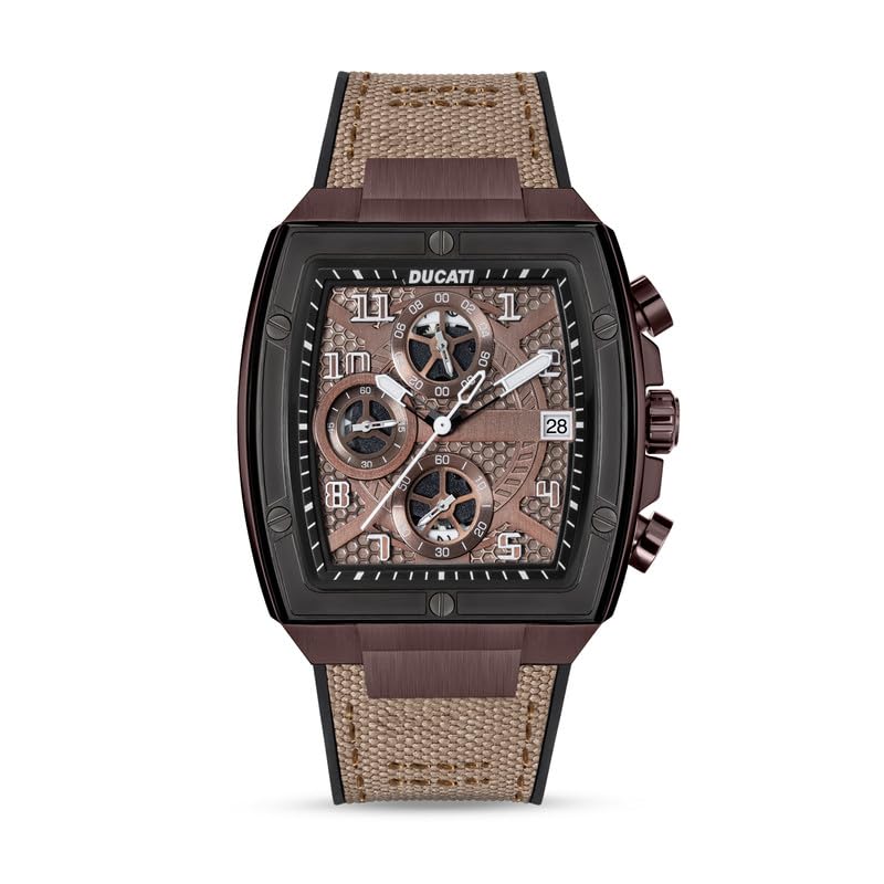 Ducati Brown Leather Chronograph Men's Watch