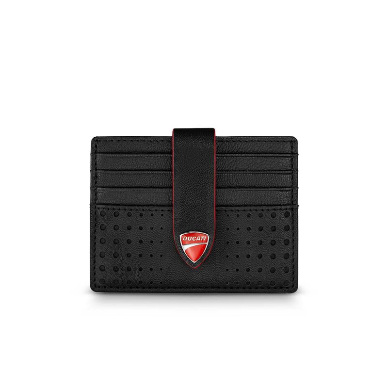 Ducati Cerrada Black Leather Card Case