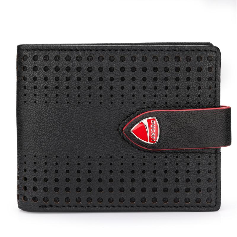 Ducati Cerrada Black Leather Wallet