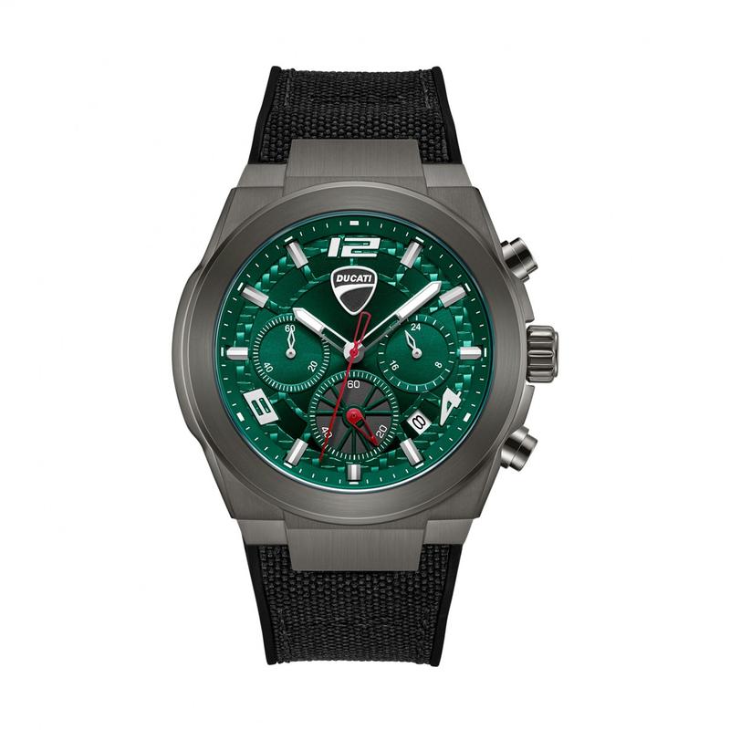 Ducati Corse DTWGC0002001 Quartz Chronograph Watch Green Dial 41 mm