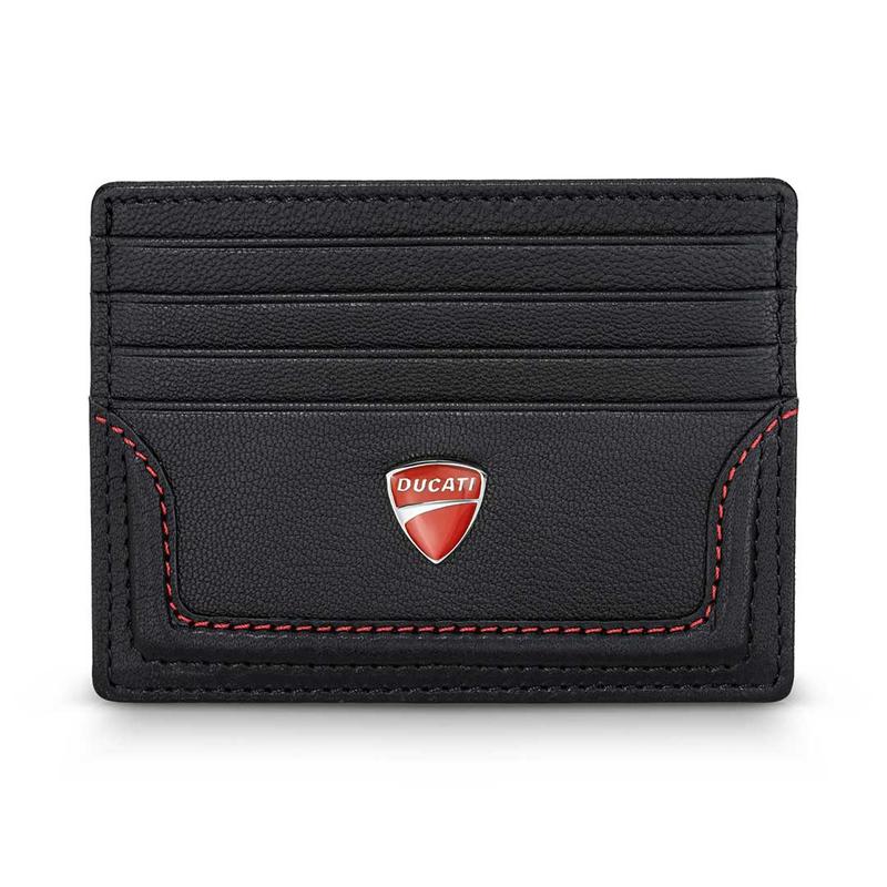 Ducati Corse Tornante Leather Card Holder Black
