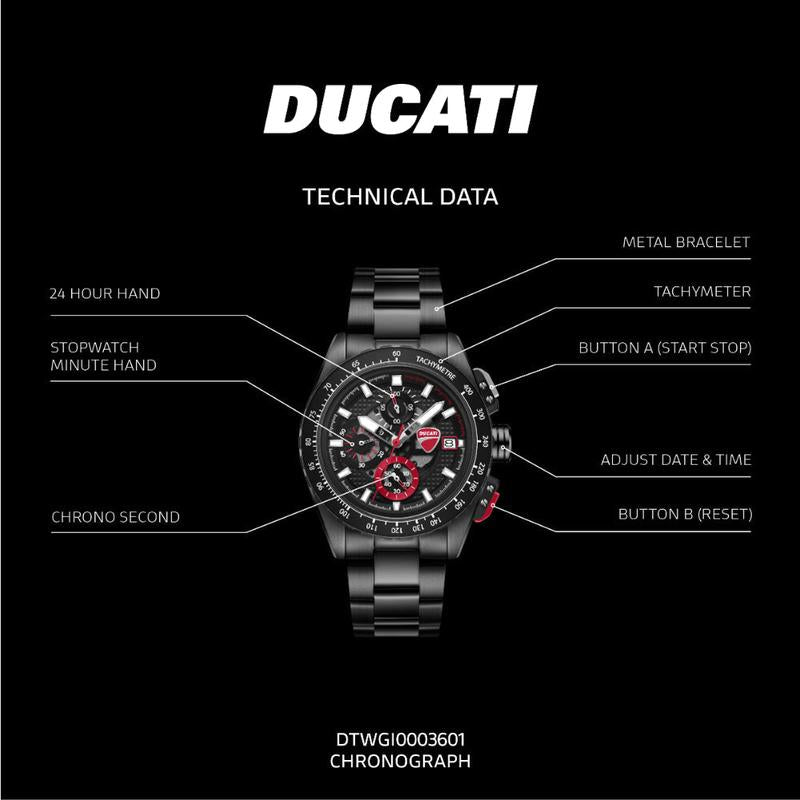 Ducati Extreme Sports Quartz Watch Black Dial