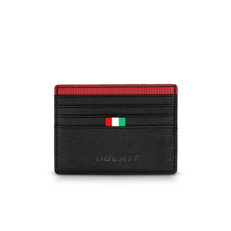 Ducati Rocco Black Leather Card Case