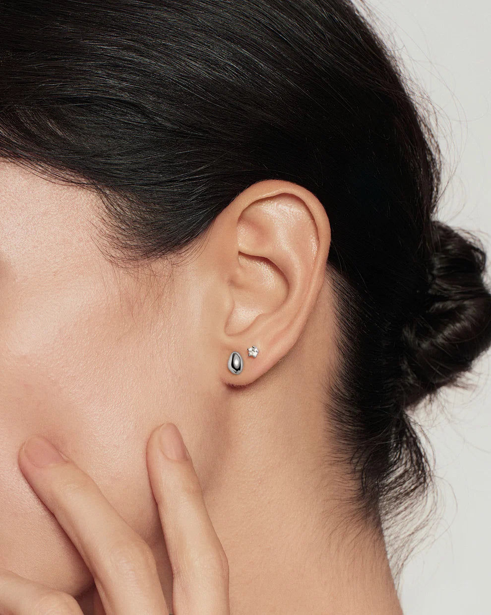 Ania Haie Wanderer Organic Dome Pebble Stud Earrings