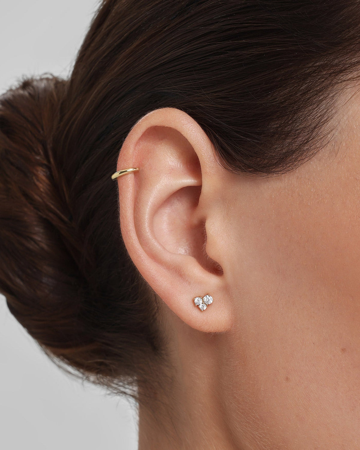 Ania Haie Gold Graduated Trinity Stud Earrings